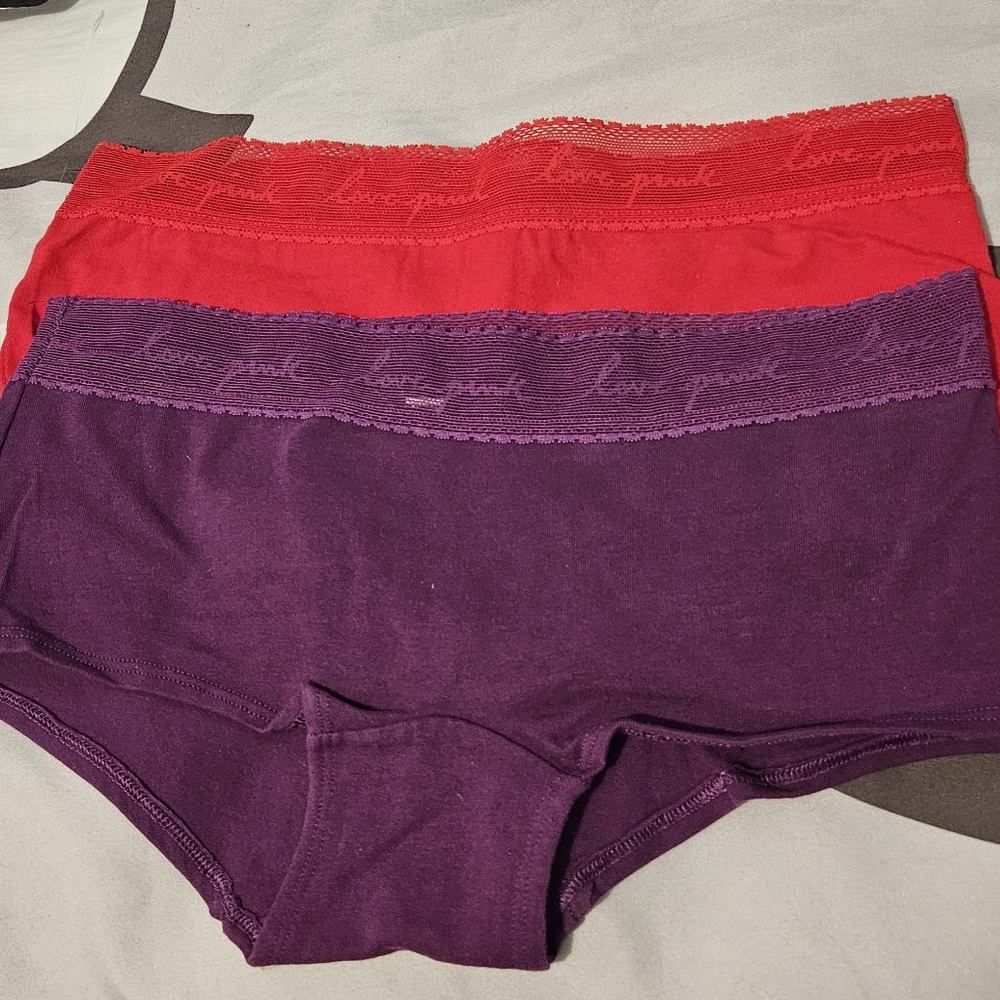 NWOT Victoria's Secret Love Pink Panty Set